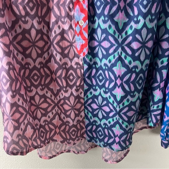 NWOT XiRENA Fiesta Huntley Crew Neck Long Sleeve Blouse Cotton Silk Boho Medium - Picture 10 of 13